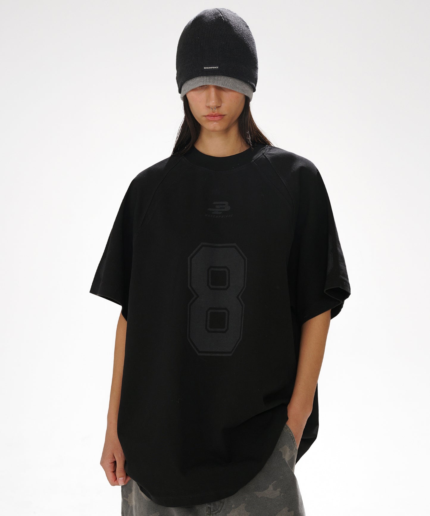 オーバーサイズ ナンバリング ゲームシャツ Tシャツ DT4314【MASONPRINCE】【2025SS】