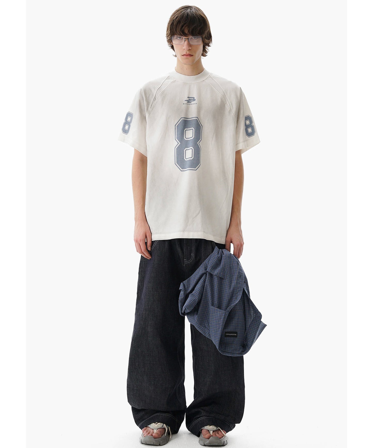 オーバーサイズ ナンバリング ゲームシャツ Tシャツ DT4314【MASONPRINCE】【2025SS】