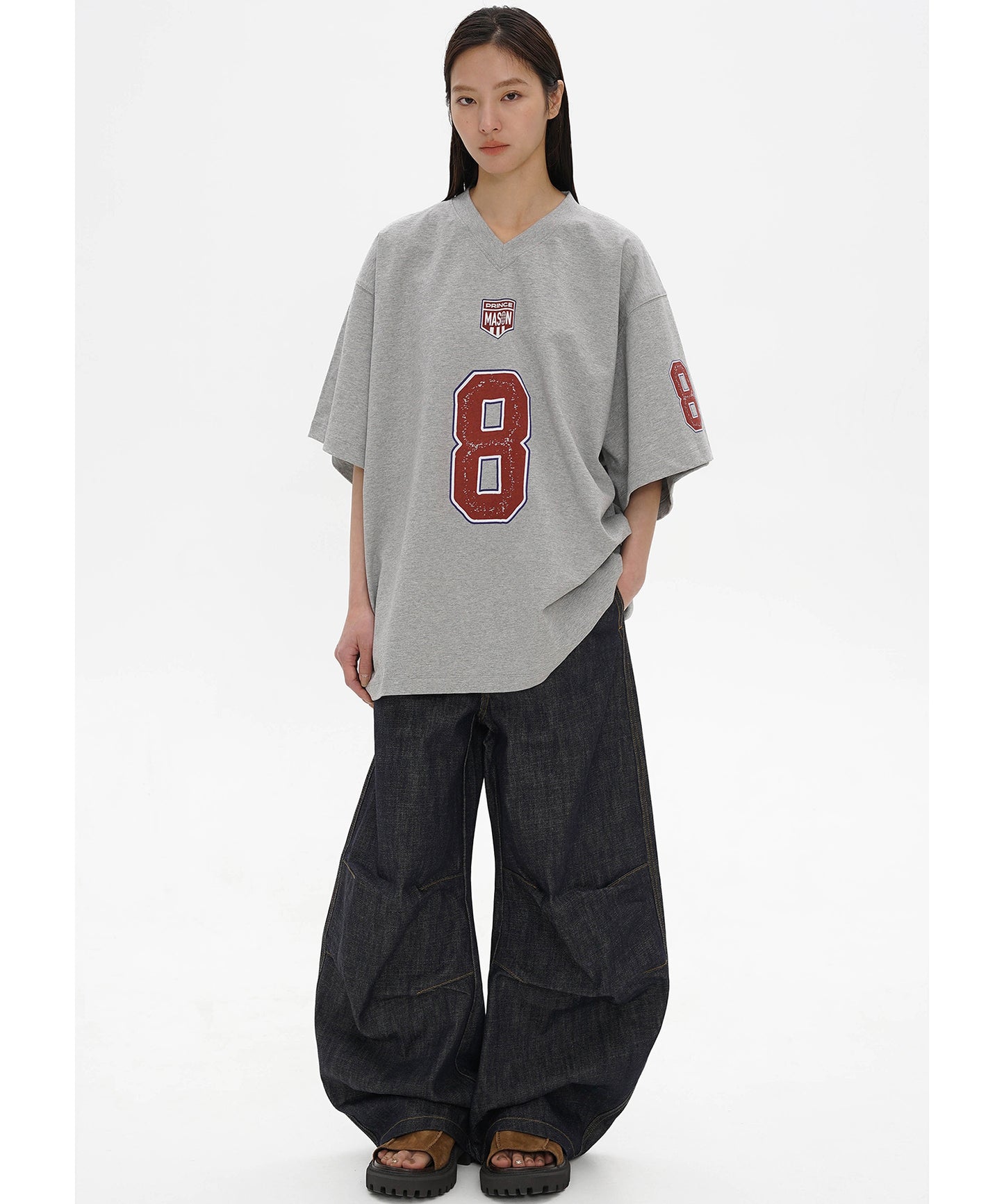 オーバーサイズ ナンバリングデザイン ゲームシャツ Tシャツ DT4318【2025SS】