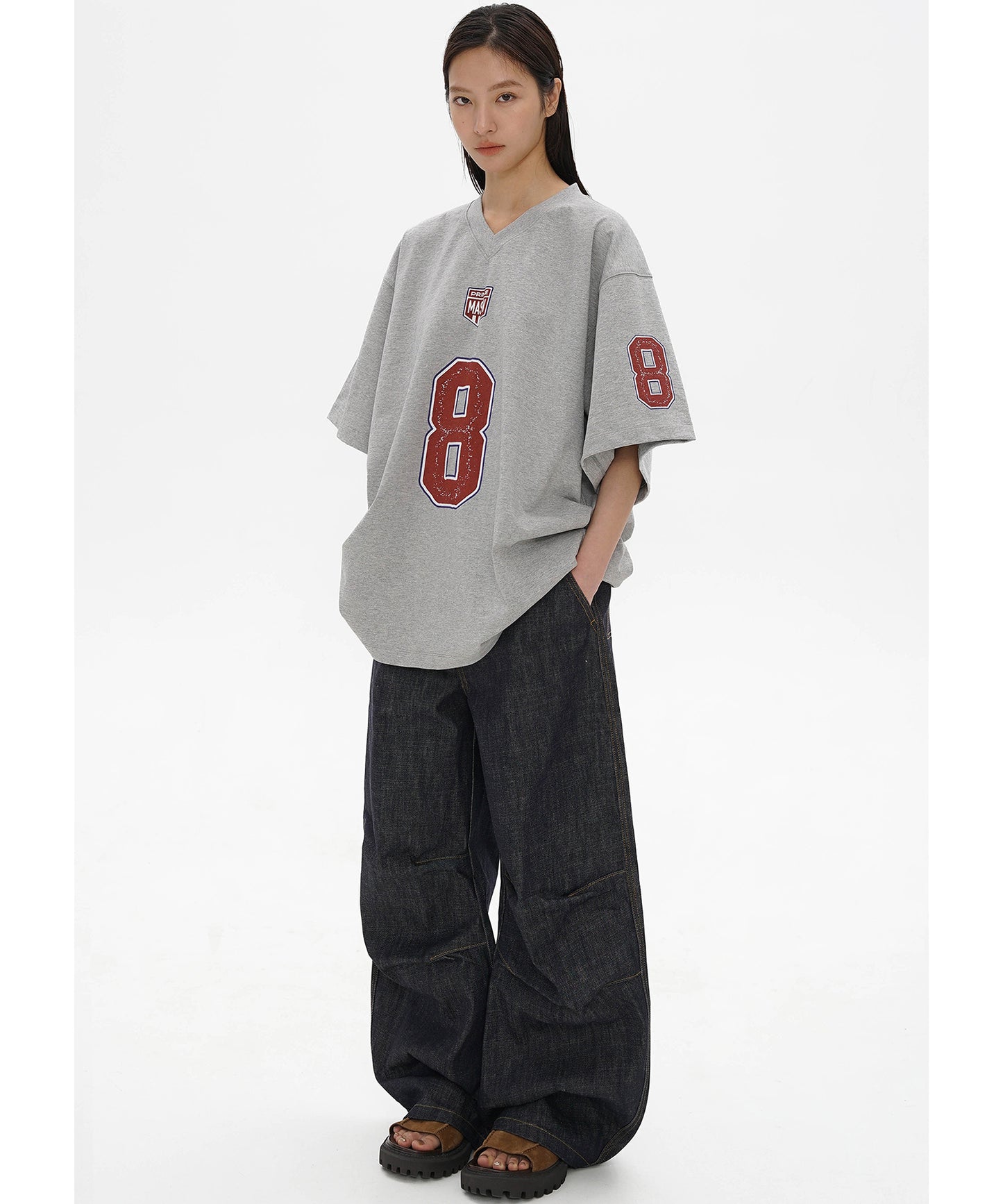 オーバーサイズ ナンバリングデザイン ゲームシャツ Tシャツ DT4318【2025SS】