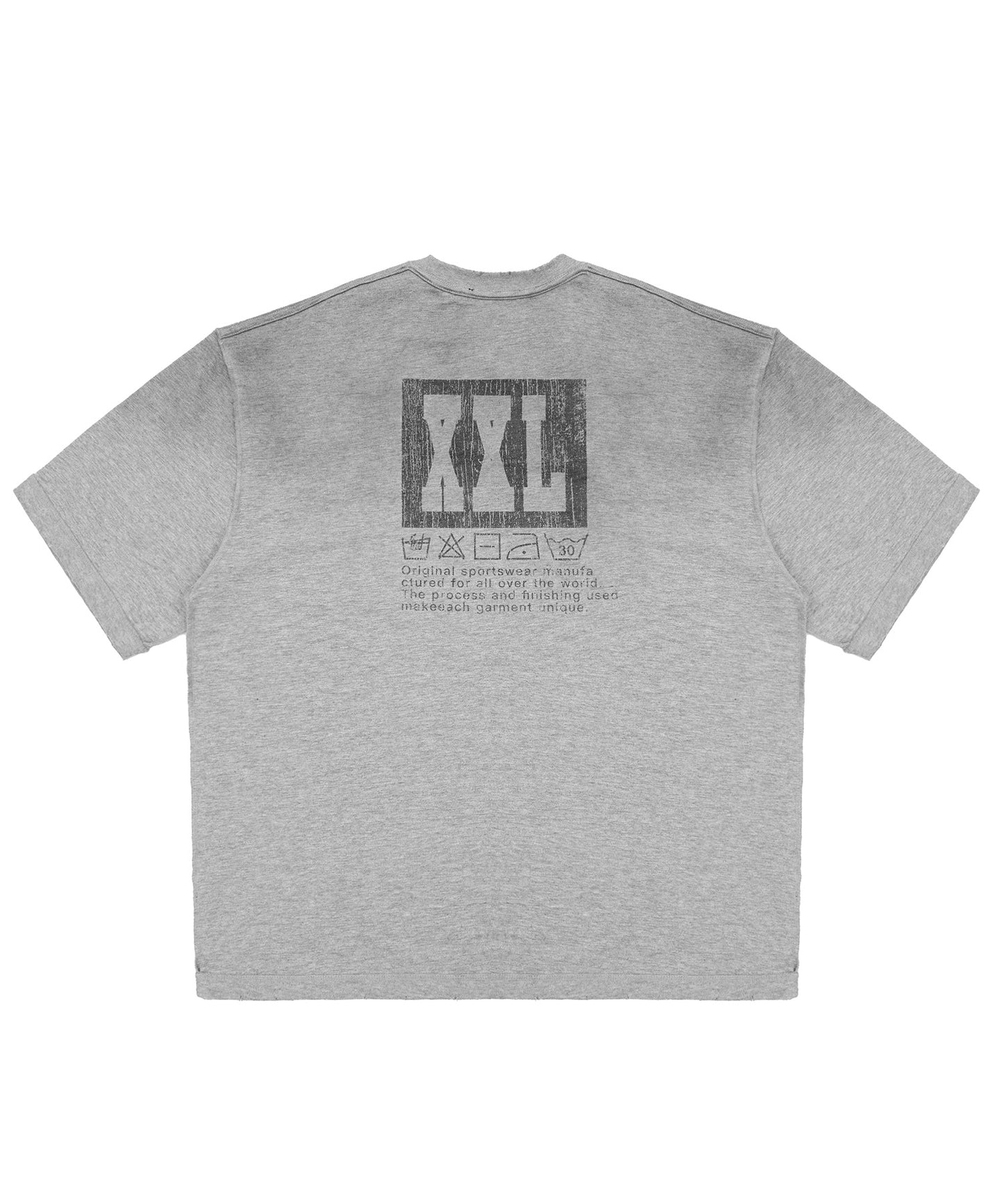 オーバーサイズ スプレー加工 バックプリント Tシャツ DT4320【MASONPRINCE】【2025SS】