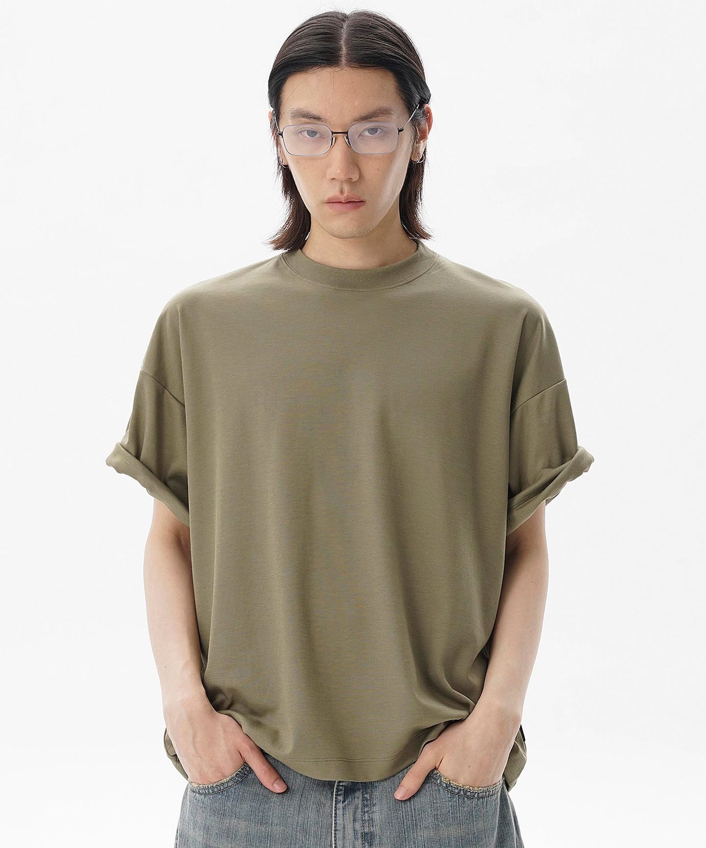 オーバーサイズ シンプル無地 Tシャツ DT4335【MASONPRINCE】【2025SS】