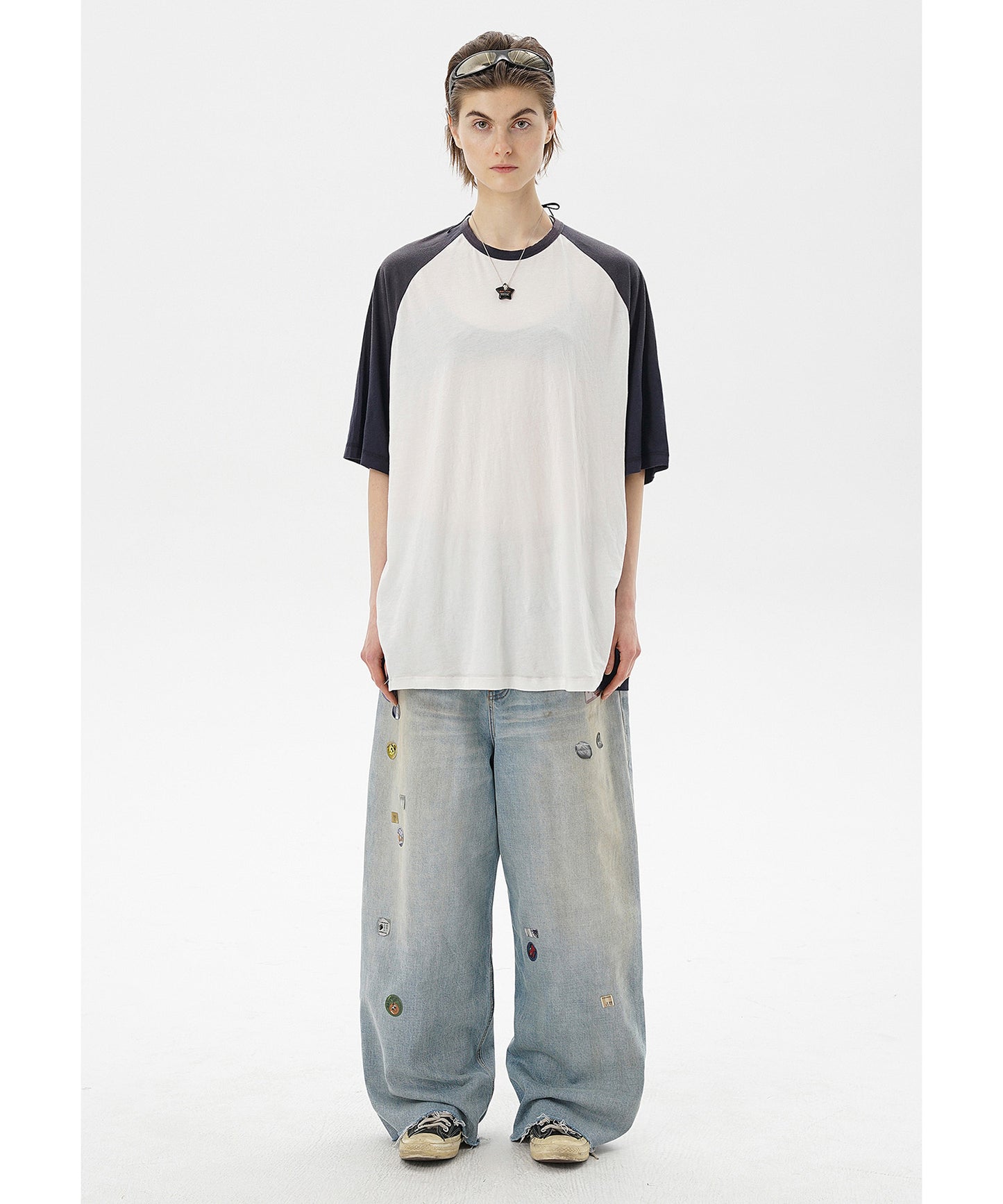 オーバーサイズ 無地 ラグラン Tシャツ DT4340【MASONPRINCE】【2025SS】