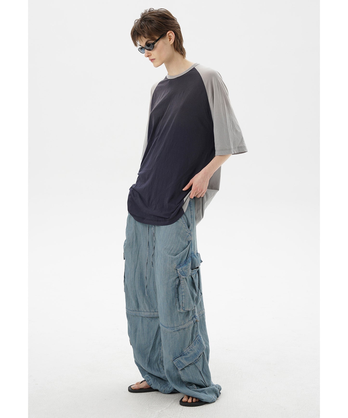 オーバーサイズ 無地 ラグラン Tシャツ DT4340【MASONPRINCE】【2025SS】
