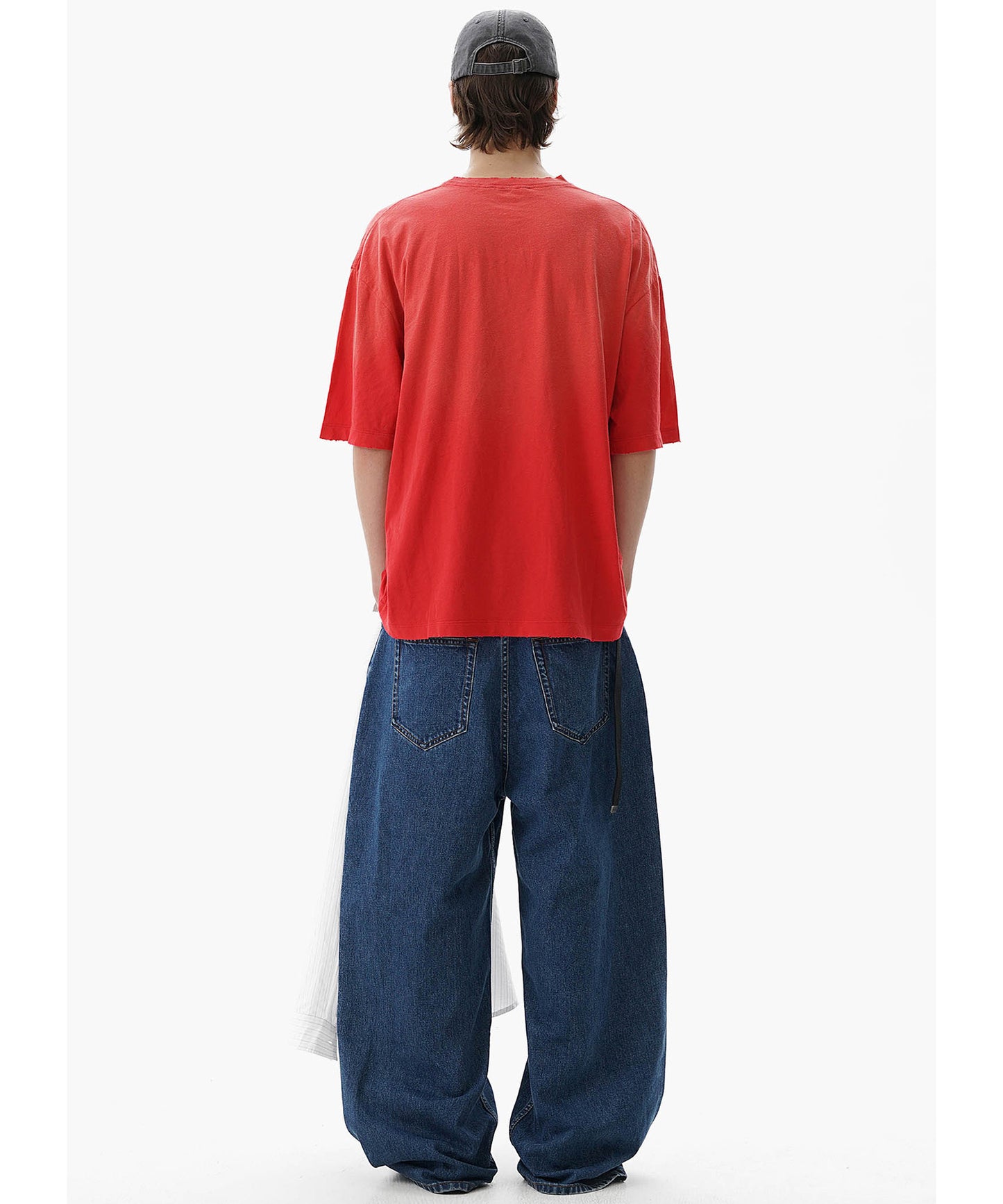 【SALE 30%OFF_特別価格適用※カートに入れるとセール価格が適用されます※】オーバーサイズ ヴィンテージウォッシュ加工 掠れロゴプリント Tシャツ DT4344【MASONPRINCE】