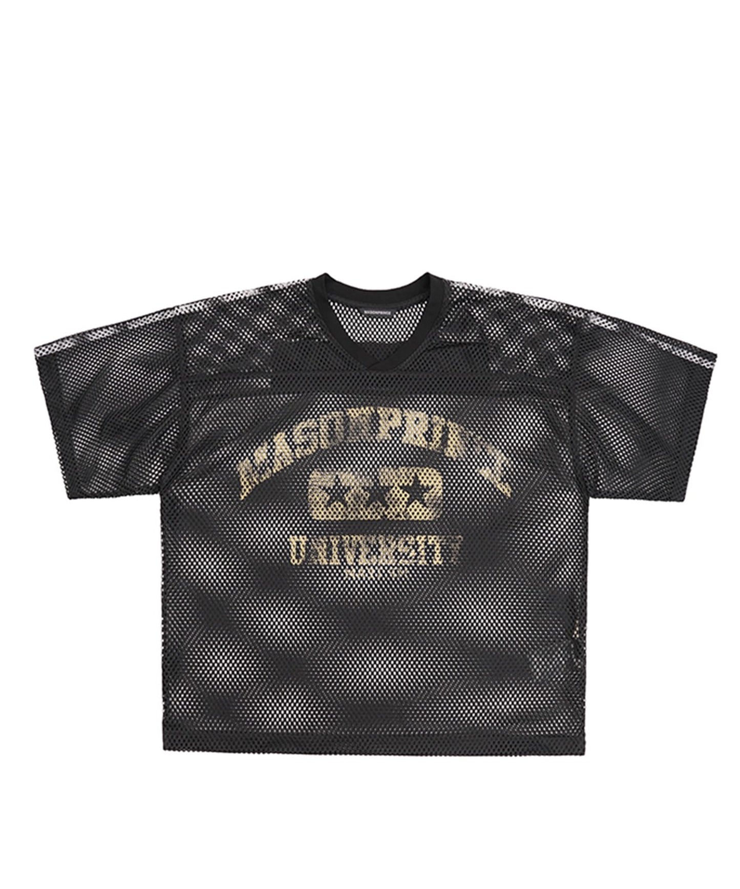 Vネック ナンバリング メッシュTシャツ DT4346【MASONPRINCE】【2025SS】