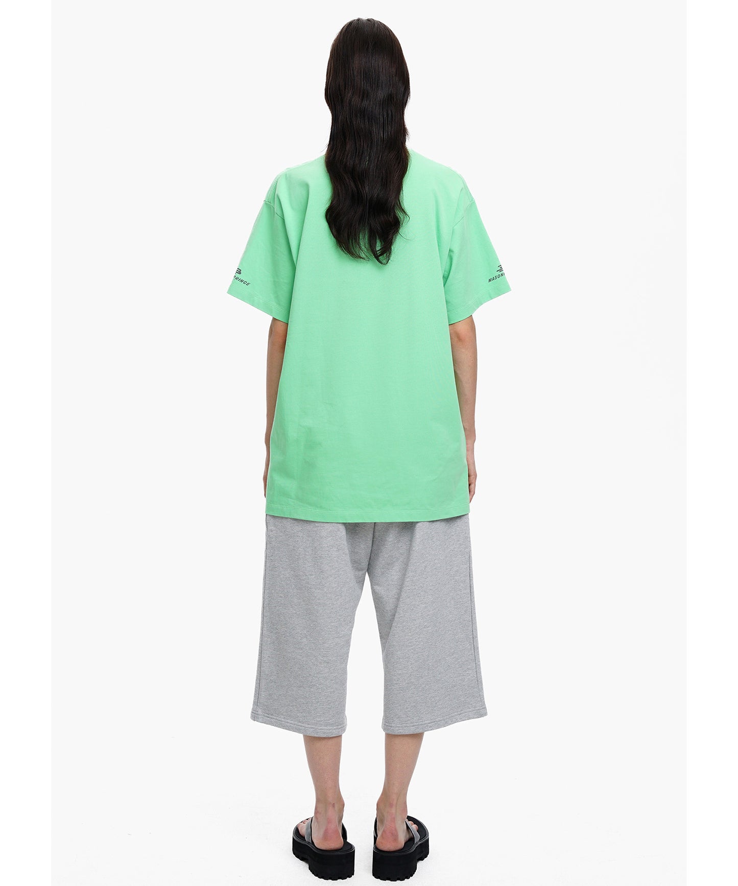 【自社サイト限定】4カラー オーバーサイズ リフレクターロゴプリント Tシャツ DT4358【MASONPRINCE】【2025SS】