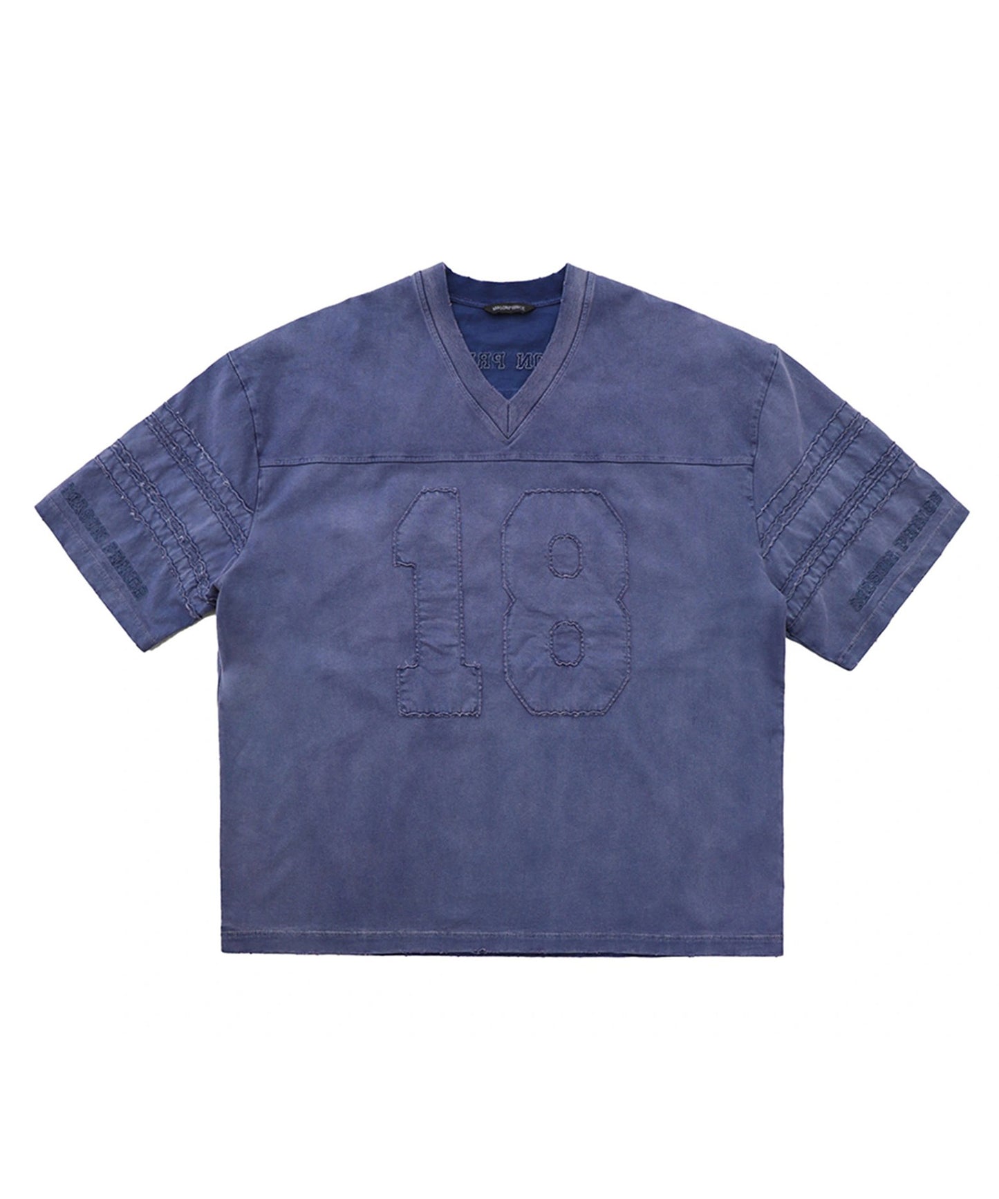 オーバーサイズ ヴィンテージ加工 ナンバリング Vネック Tシャツ DT4366【MASONPRINCE】【2025SS】