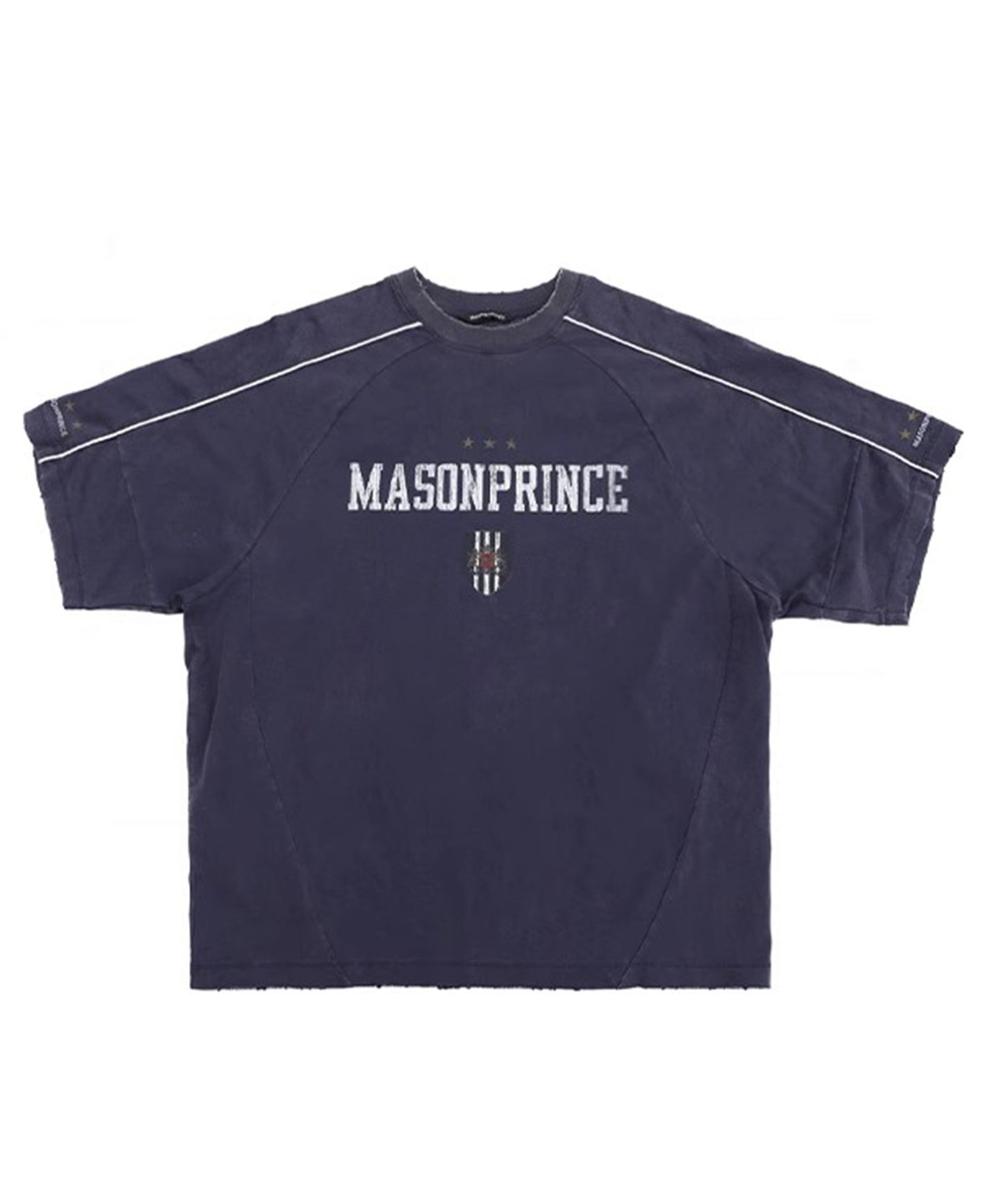 オーバーサイズ ヴィンテージウォッシュ加工 ナンバリング Tシャツ DT4380【MASONPRINCE】【2025SS】