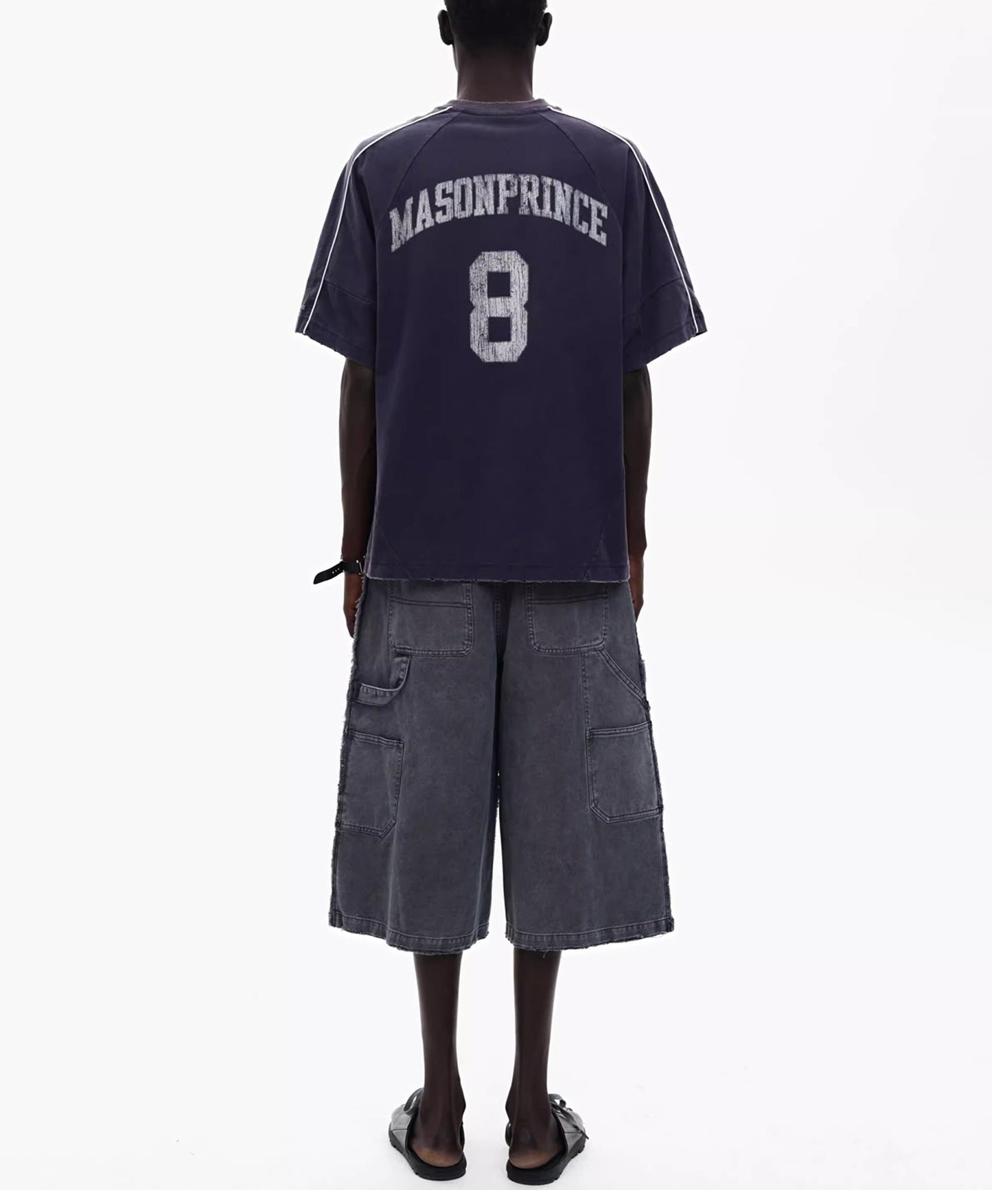 オーバーサイズ ヴィンテージウォッシュ加工 ナンバリング Tシャツ DT4380【MASONPRINCE】【2025SS】