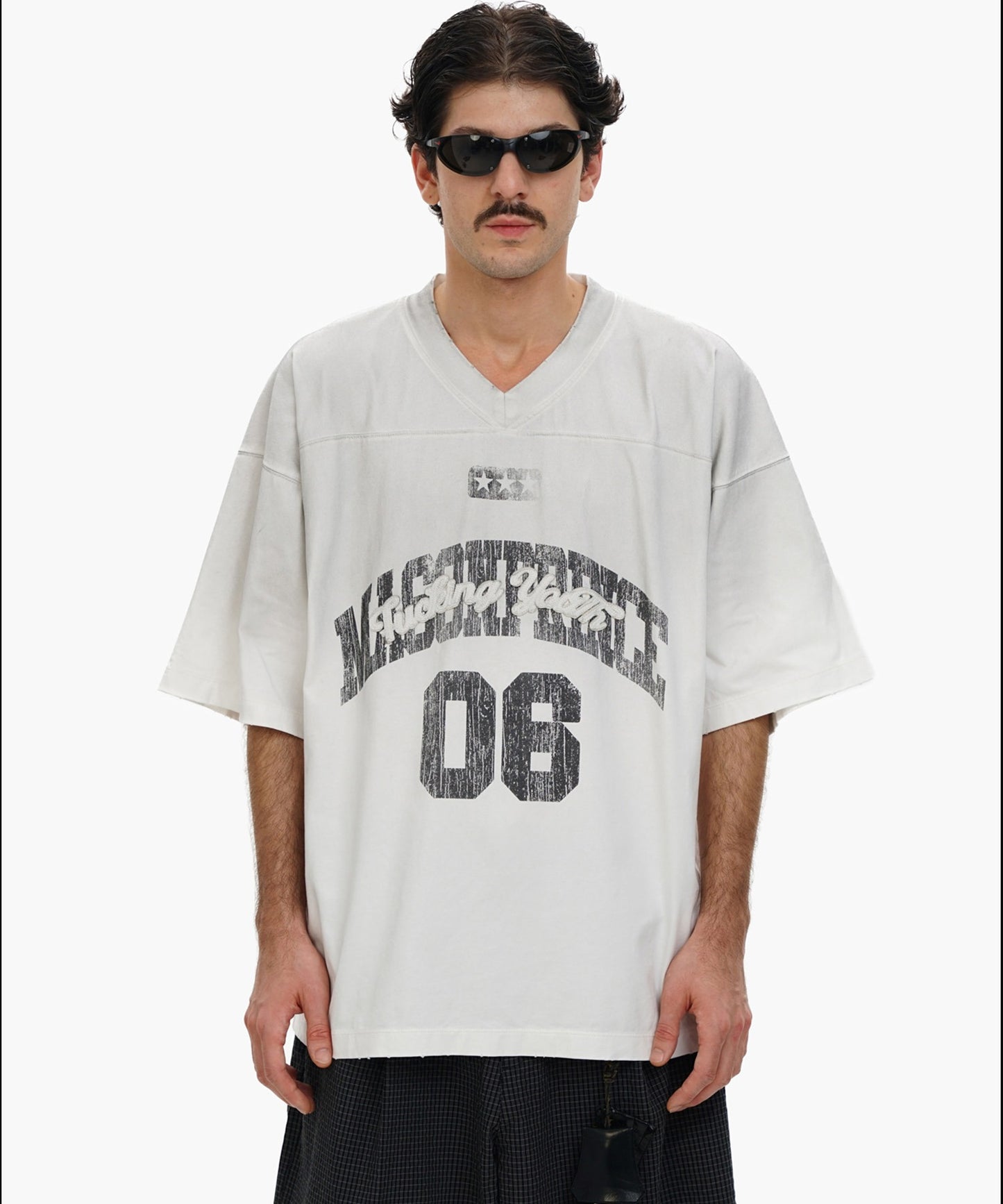 オーバーサイズ ヴィンテージ加工 刺繍&プリント Tシャツ DT4397【MASONPRINCE】【2025SS】