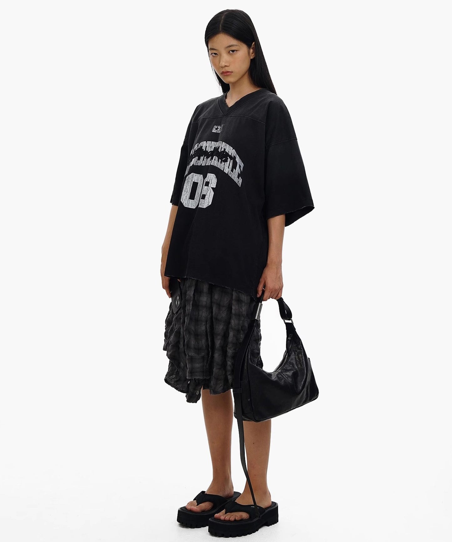 オーバーサイズ ヴィンテージ加工 刺繍&プリント Tシャツ DT4397【MASONPRINCE】【2025SS】