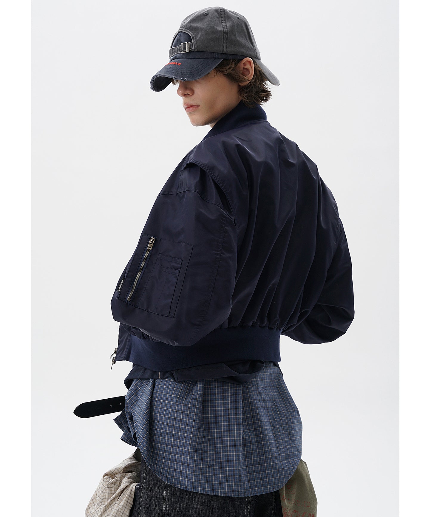 【自社サイト限定】ショート丈 ドロップショルダー MA-1 ブルゾン JK4045【MASONPRINCE】【2025SS】