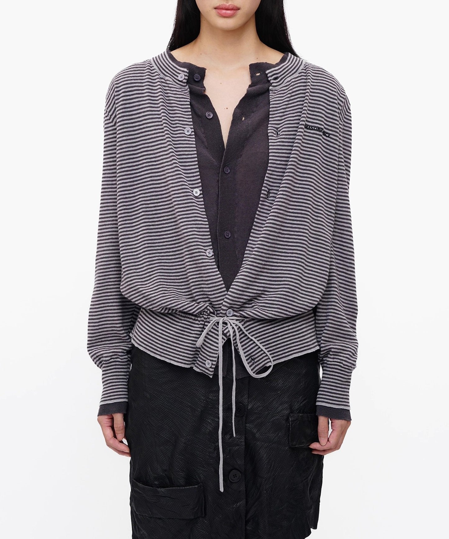 フェイクツーピース ボーダー カーディガン KS3249【MASONPRINCE】【2025AW】