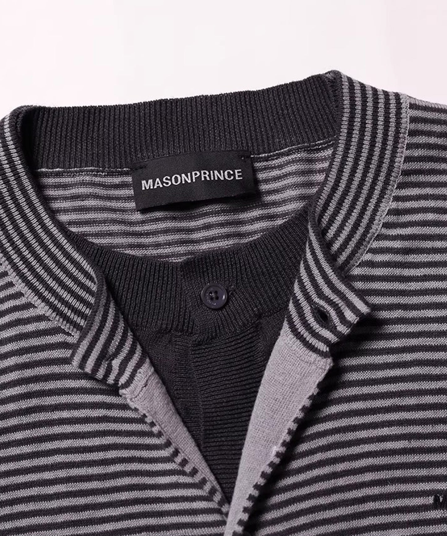 フェイクツーピース ボーダー カーディガン KS3249【MASONPRINCE】【2025AW】