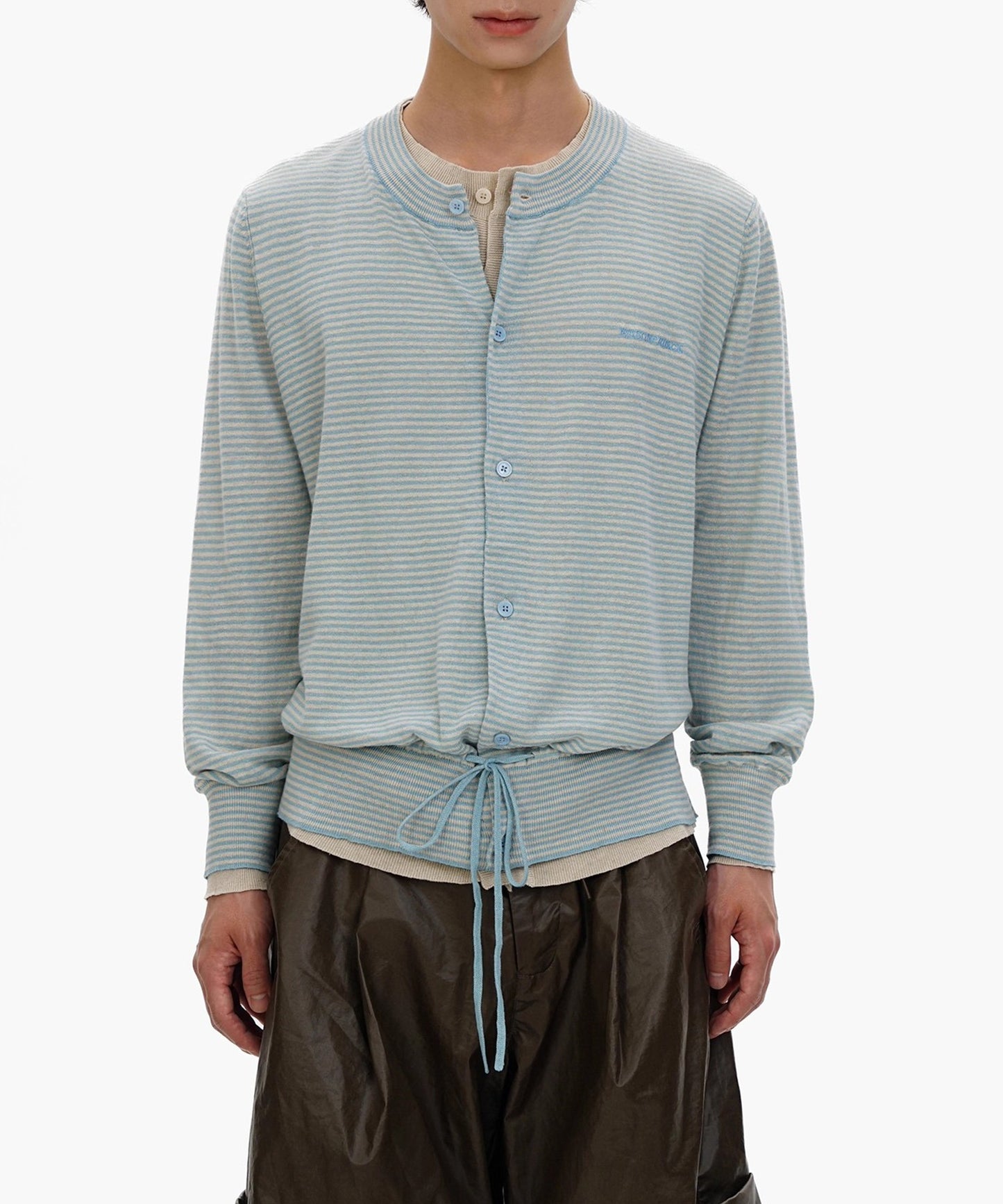フェイクツーピース ボーダー カーディガン KS3249【MASONPRINCE】【2025AW】