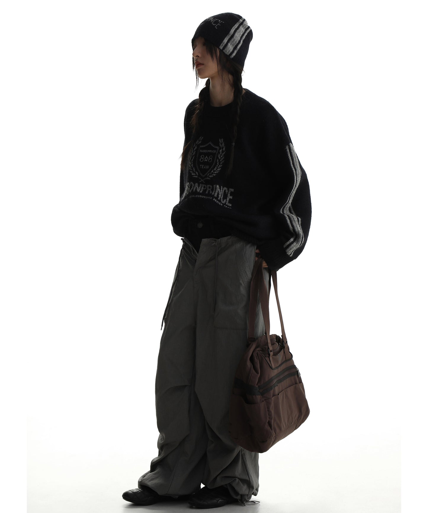 Sideline logo embroidered knit pullover MY2101