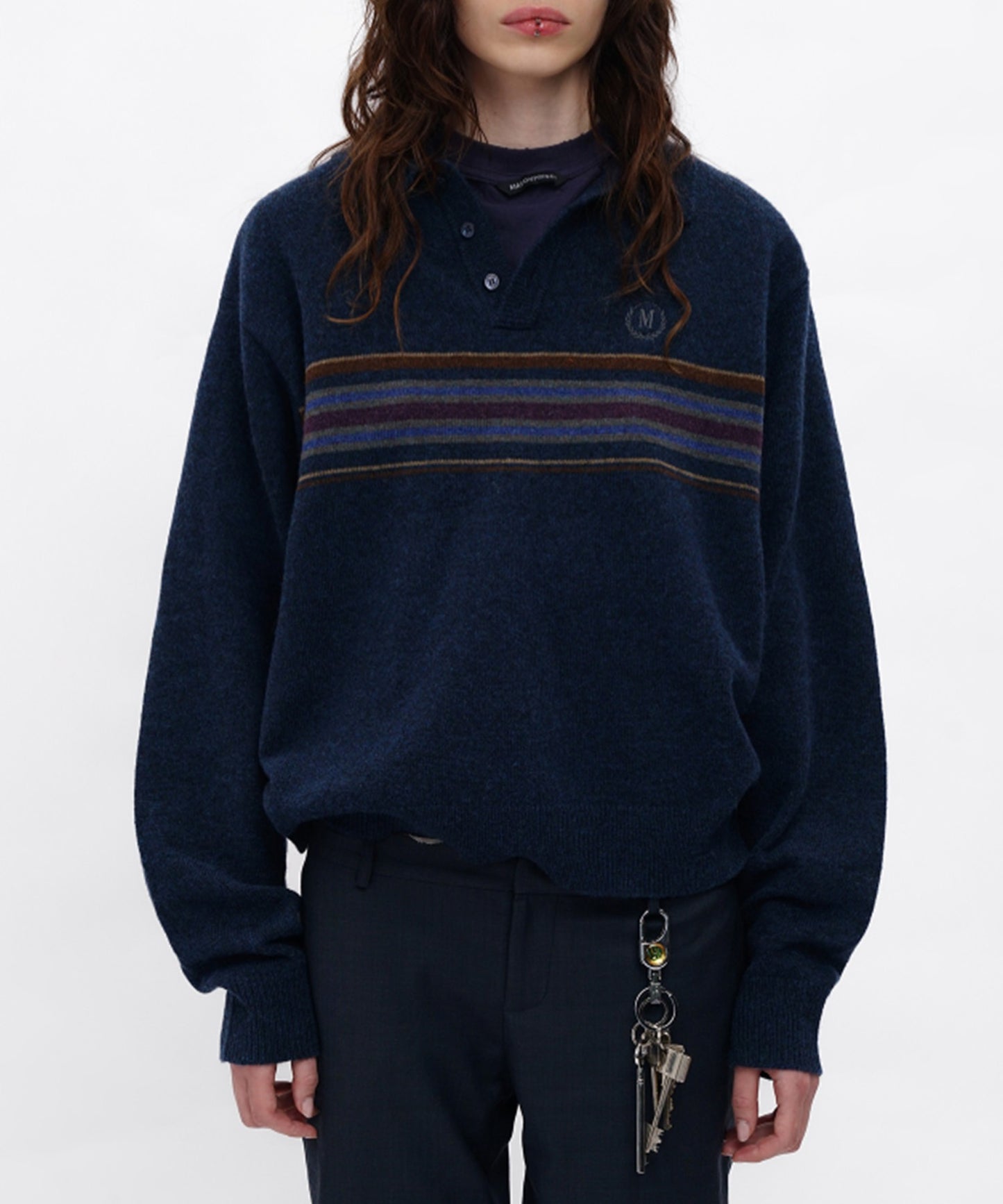 カレッジスタイル ポロネック ニット MY2165【MASONPRINCE】【2025AW】
