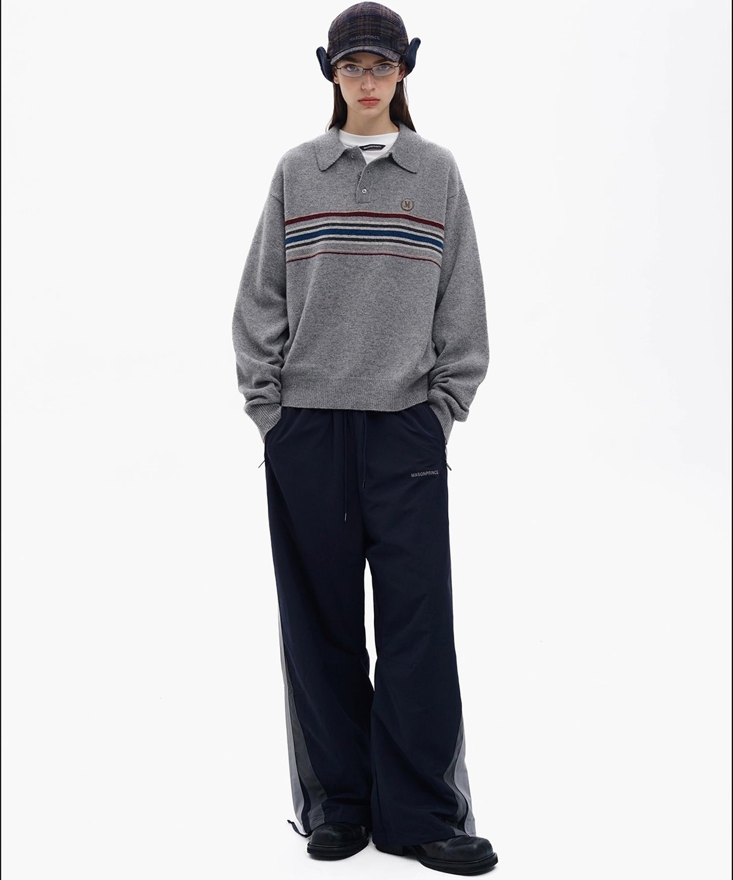 カレッジスタイル ポロネック ニット MY2165【MASONPRINCE】【2025AW】