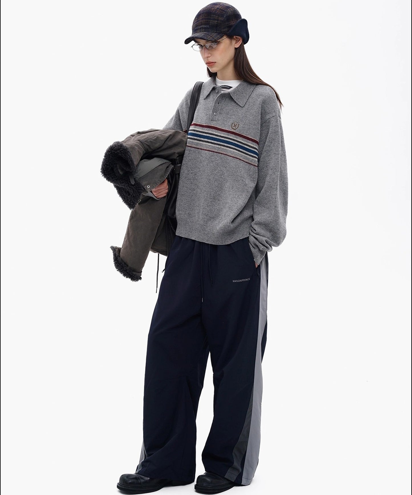 カレッジスタイル ポロネック ニット MY2165【MASONPRINCE】【2025AW】
