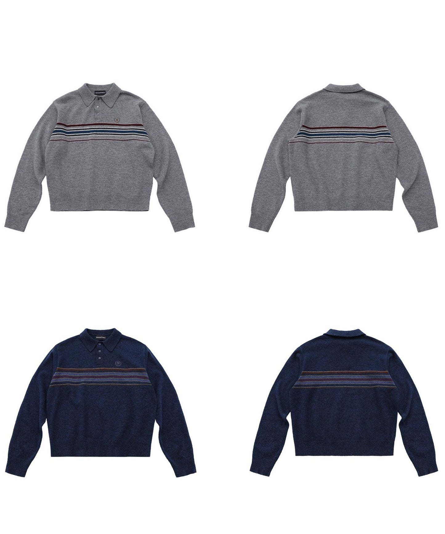 カレッジスタイル ポロネック ニット MY2165【MASONPRINCE】【2025AW】