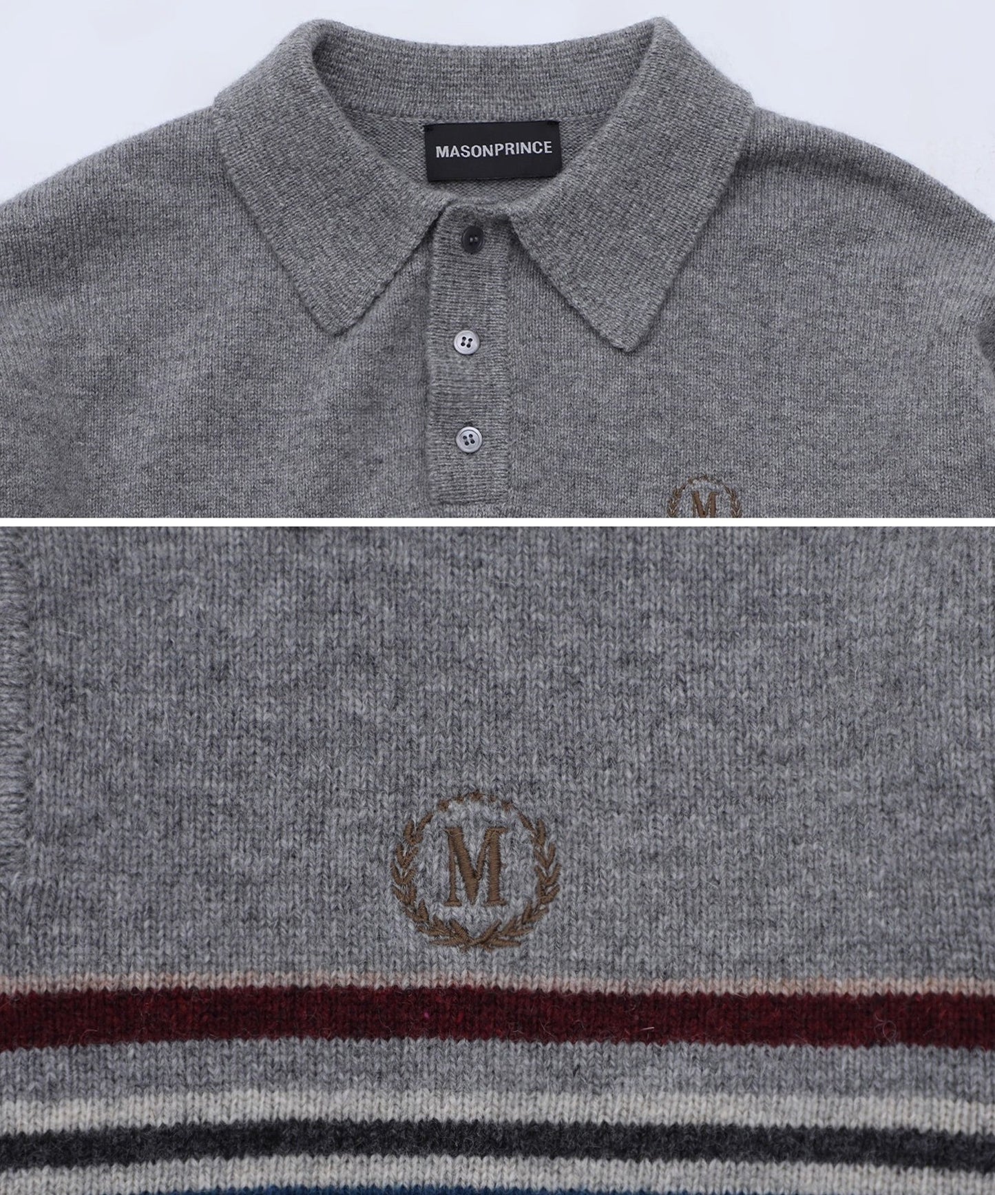 カレッジスタイル ポロネック ニット MY2165【MASONPRINCE】【2025AW】