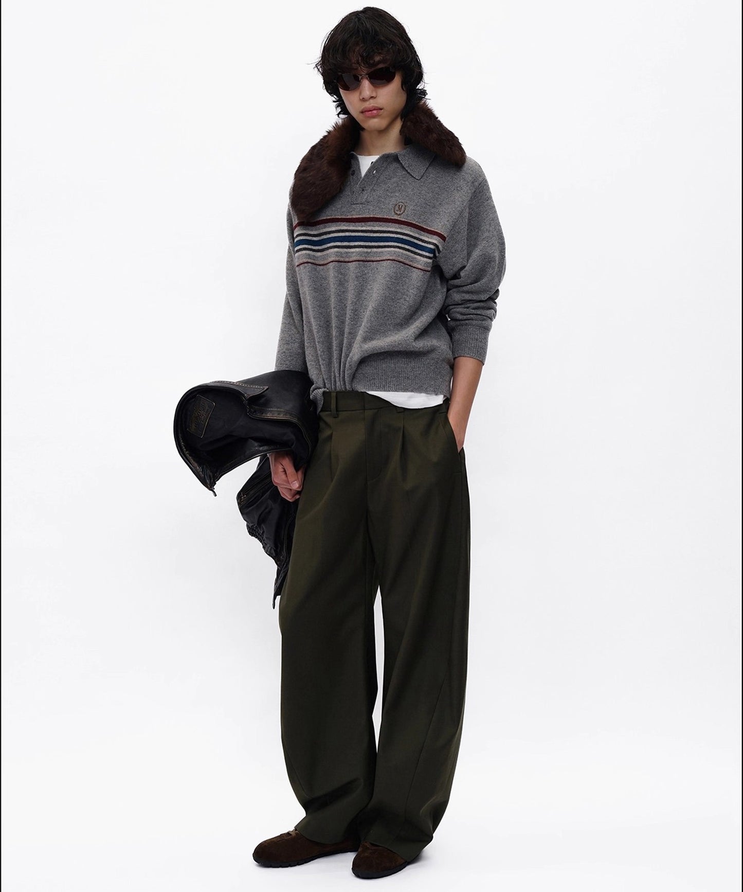 カレッジスタイル ポロネック ニット MY2165【MASONPRINCE】【2025AW】