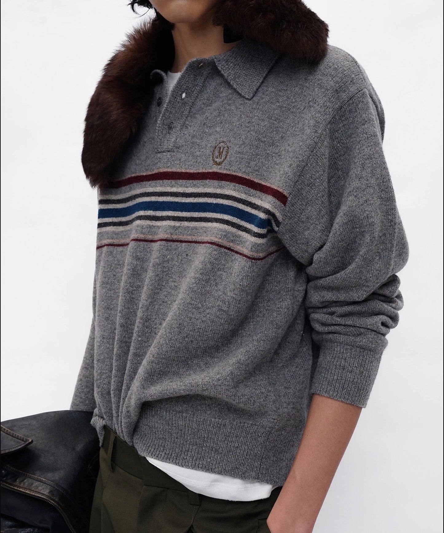 カレッジスタイル ポロネック ニット MY2165【MASONPRINCE】【2025AW】