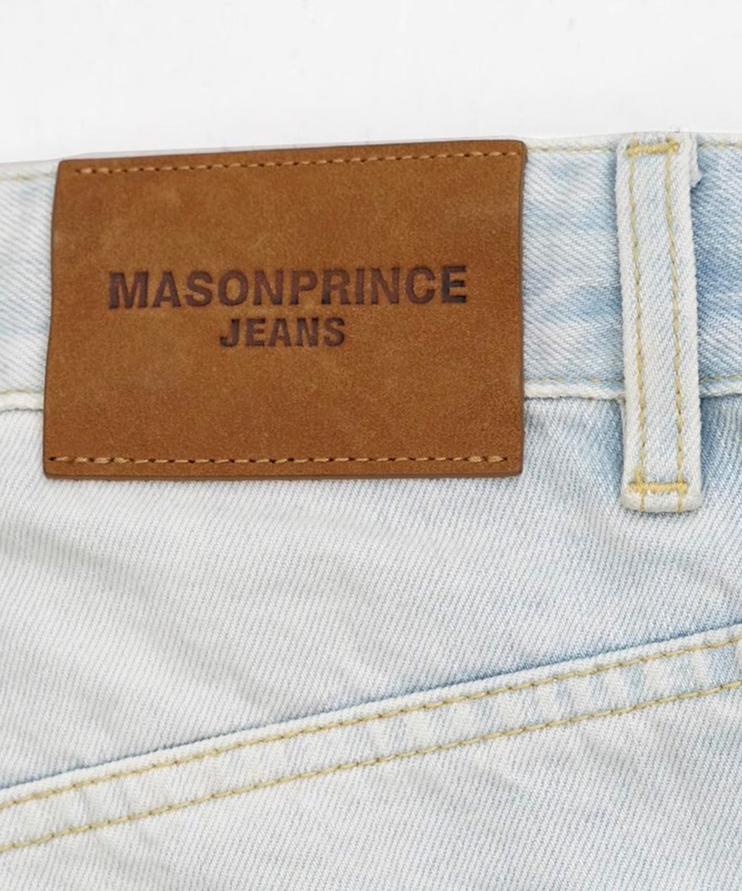 ルーズフィット ダメージ加工 クロップドデニムパンツ NDK1988【MASONPRINCE】【2025SS】