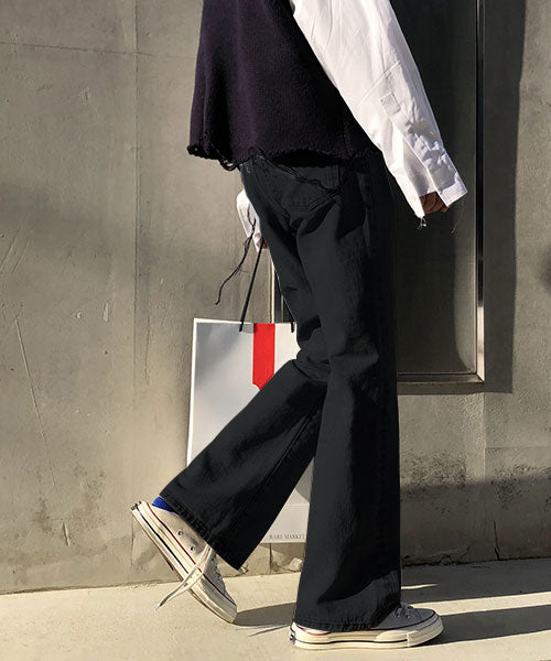 Vintage processed flare denim pants NZK1934