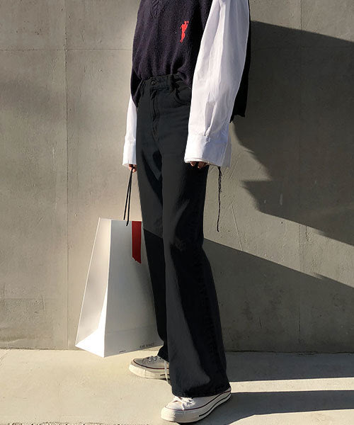 Vintage processed flare denim pants NZK1934