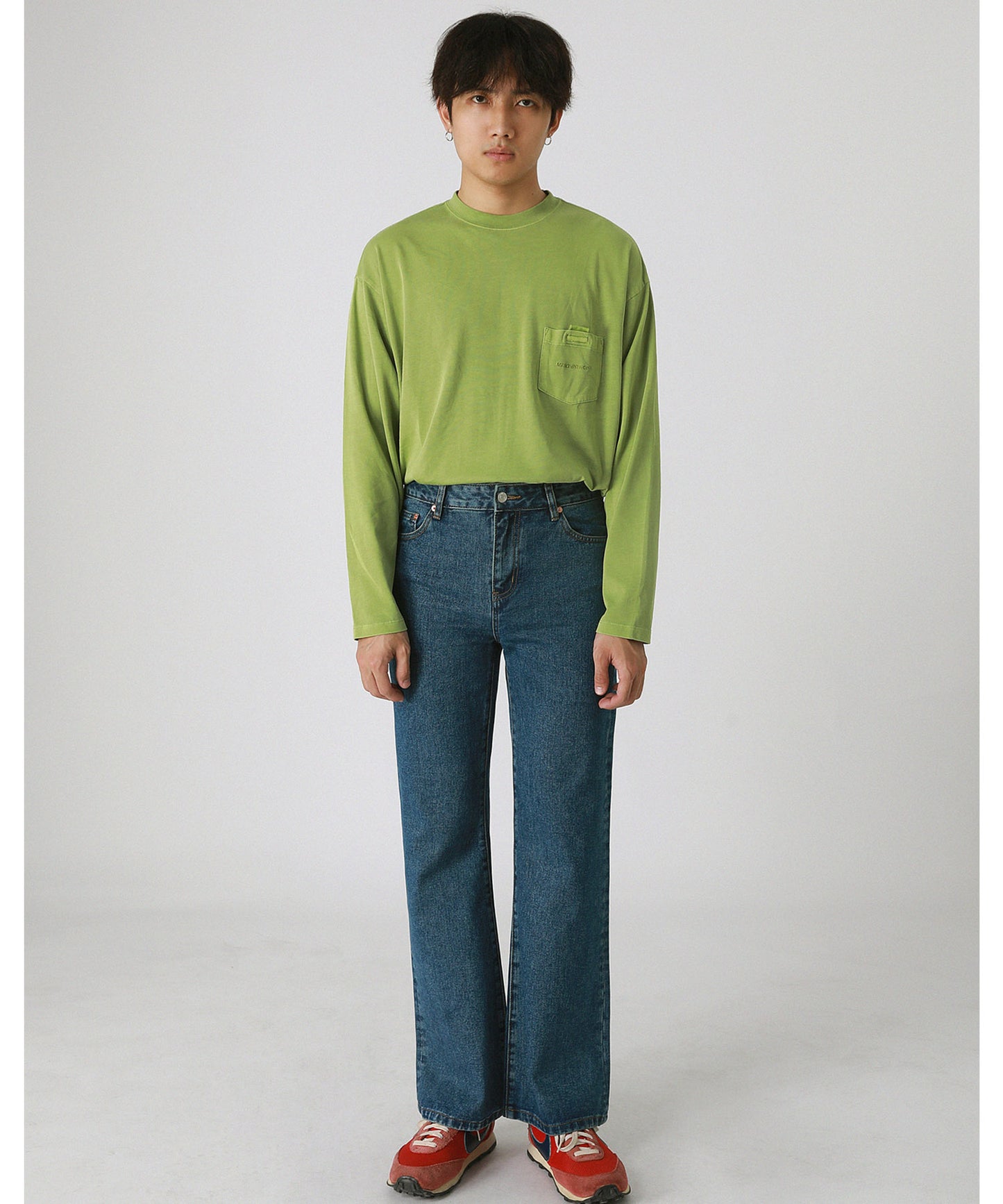 Vintage processed flare denim pants NZK1934