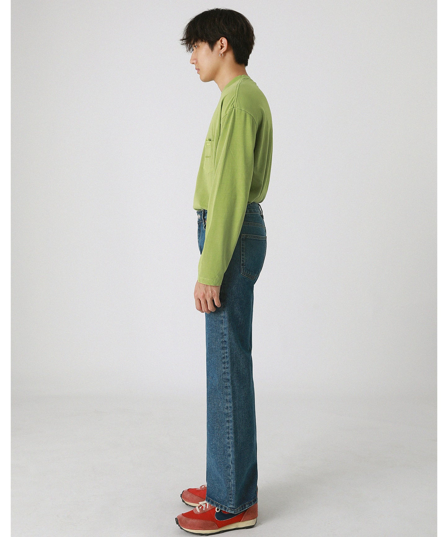 Vintage processed flare denim pants NZK1934