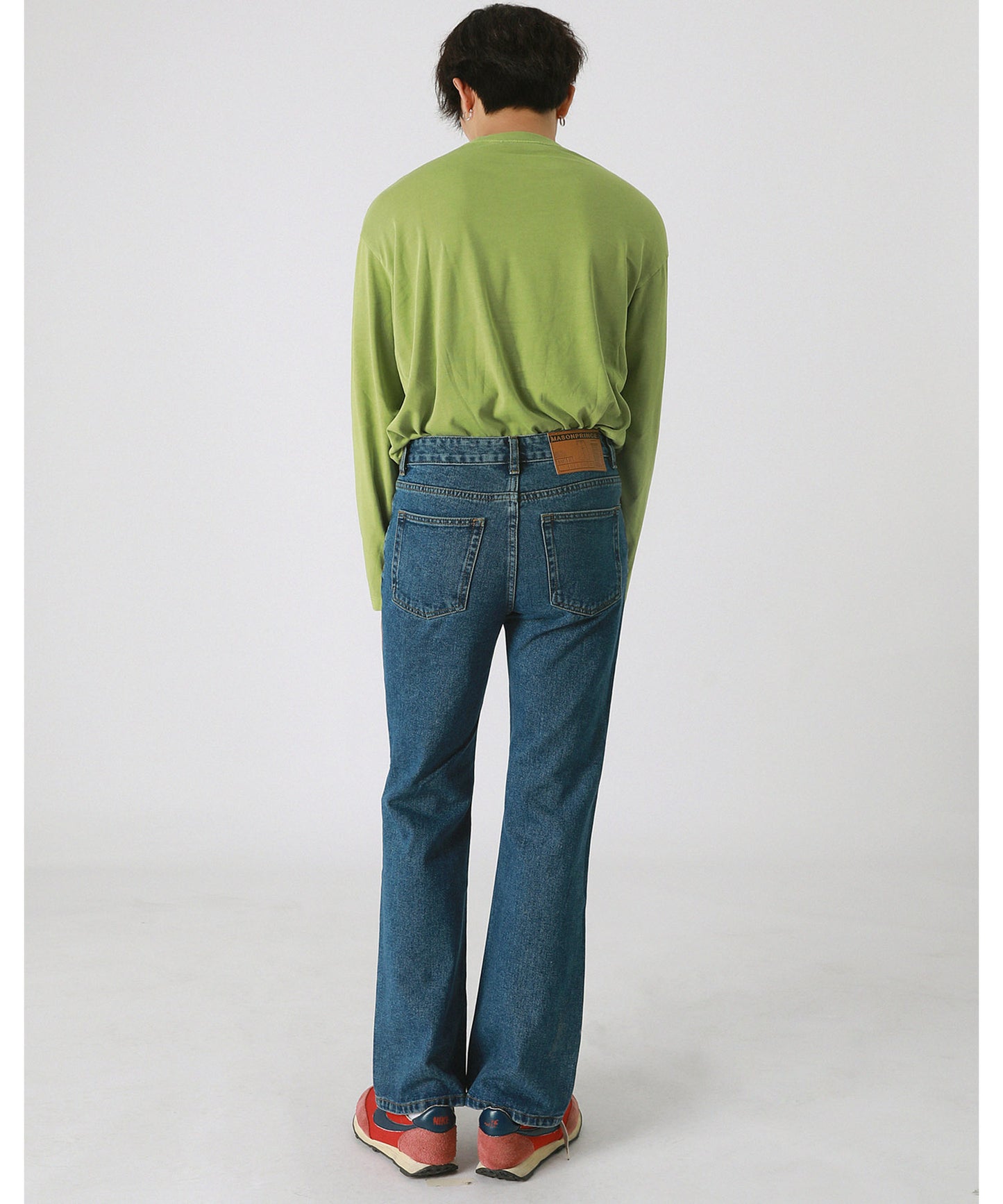 Vintage processed flare denim pants NZK1934