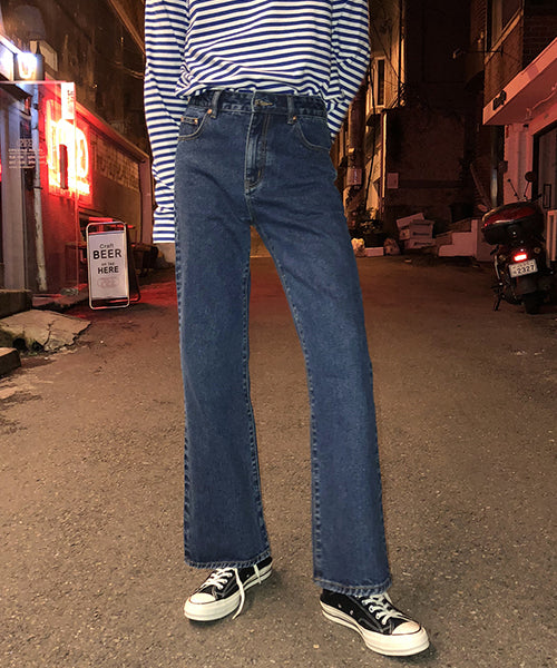 Vintage processed flare denim pants NZK1934