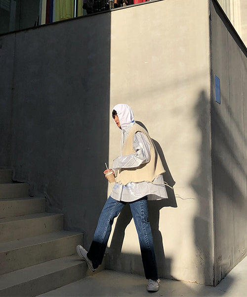 Vintage processed flare denim pants NZK1934