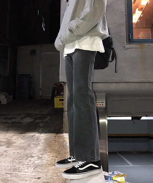 Vintage processed flare denim pants NZK1934