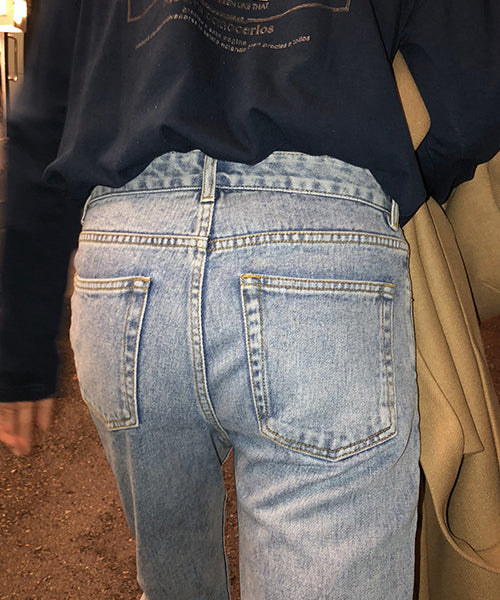 Vintage processed flare denim pants NZK1934