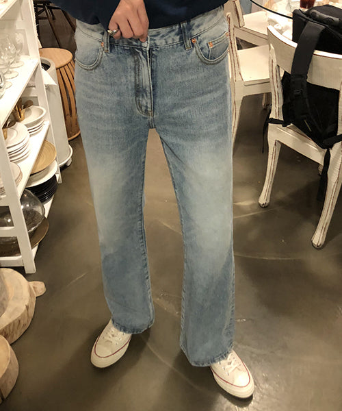 Vintage processed flare denim pants NZK1934