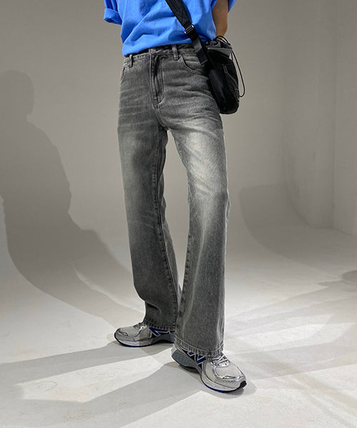 Vintage processed flare denim pants NZK1934