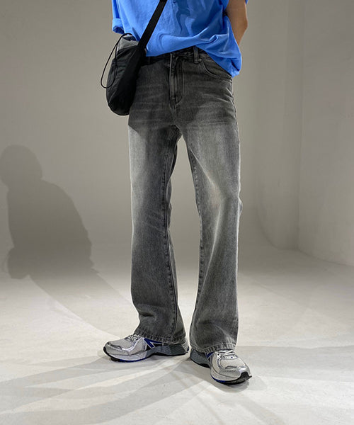 Vintage processed flare denim pants NZK1934