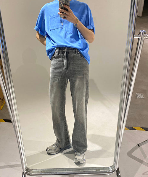 Vintage processed flare denim pants NZK1934