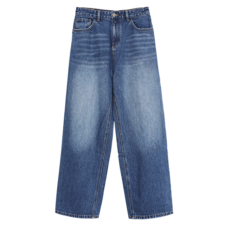 裾ダメージワイドシルエットデニムパンツ NZK5051