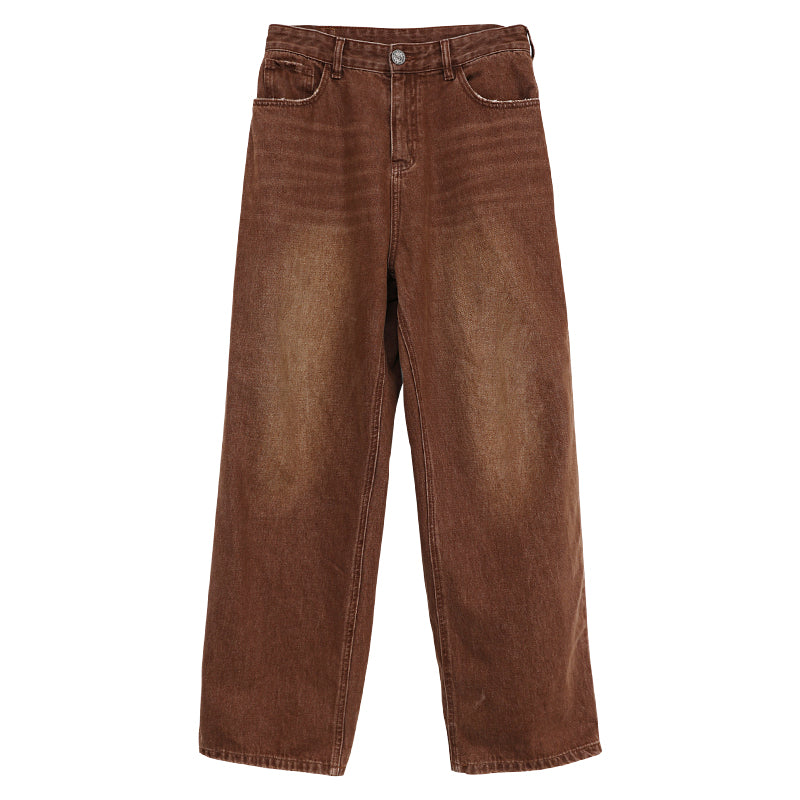 裾ダメージワイドシルエットデニムパンツ NZK5051