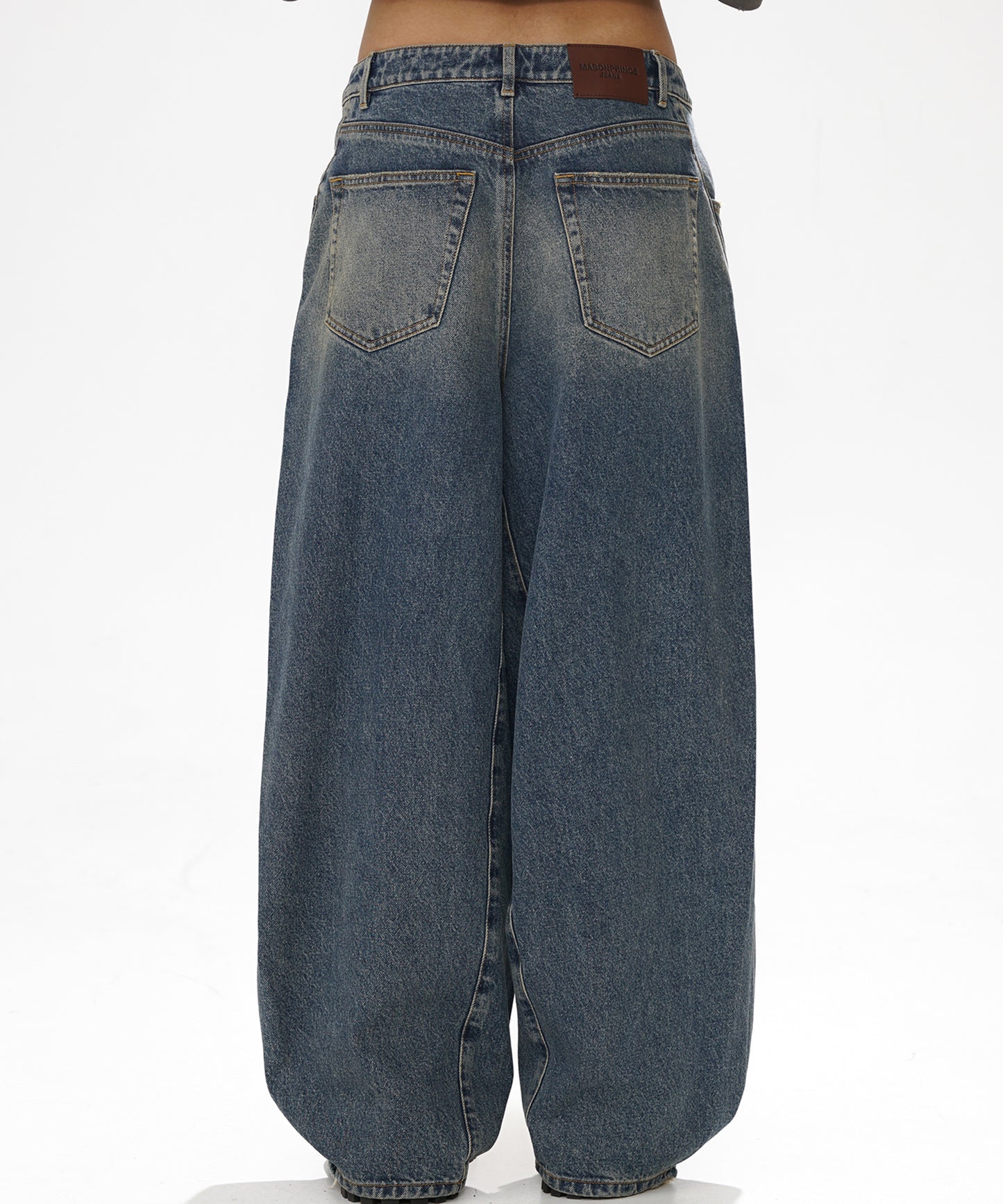 ルーズフィット 裾ダメージ デニムパンツ NZK6222【MASONPRINCE】【2025SS】