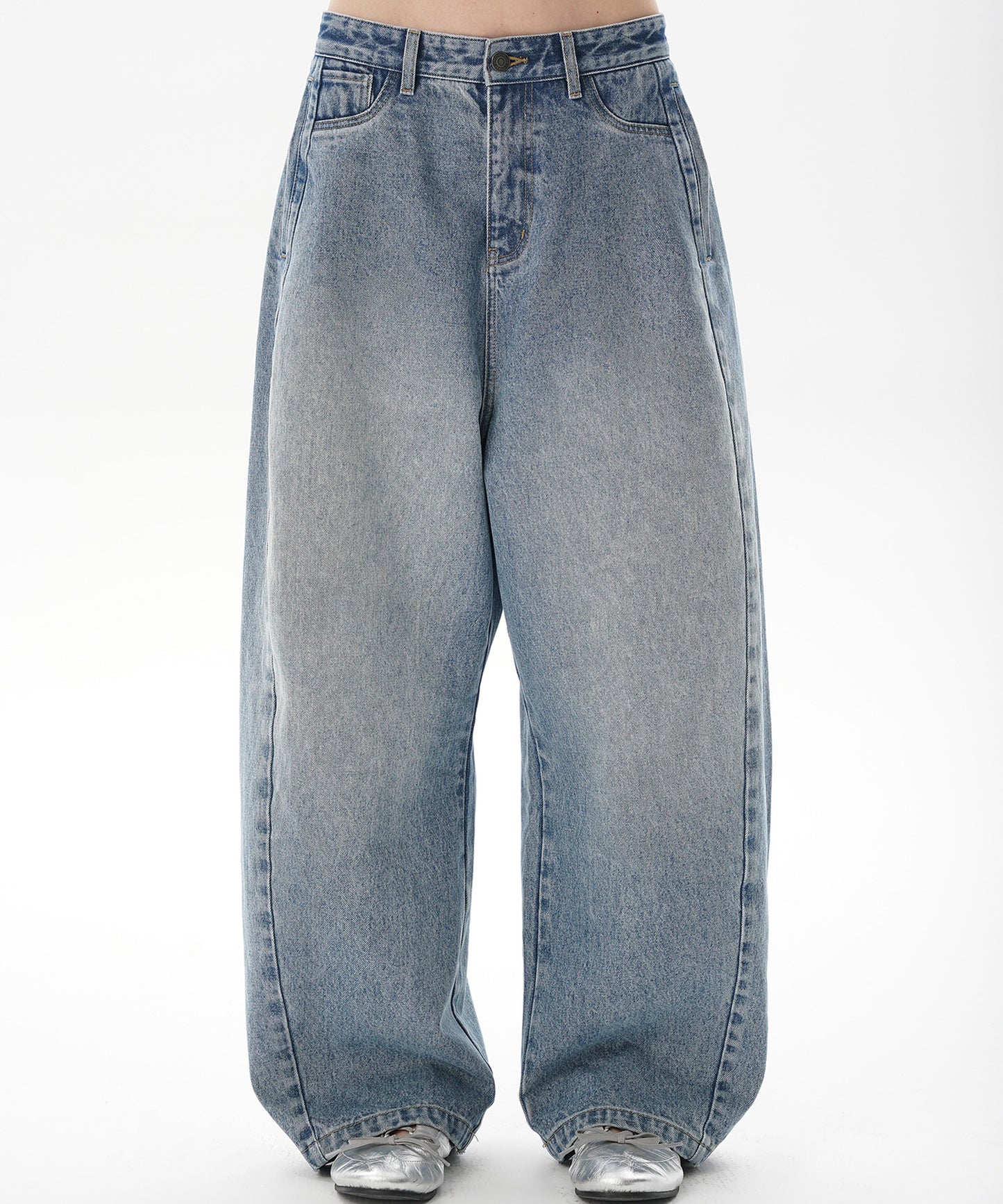 ルーズフィット サイドポケット シミター デニムパンツ NZK6231【MASONPRINCE】【2025SS】
