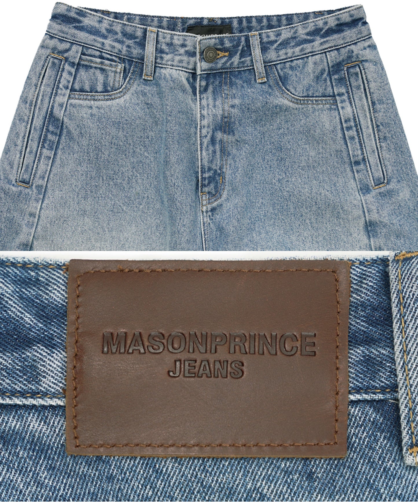 ルーズフィット サイドポケット シミター デニムパンツ NZK6231【MASONPRINCE】【2025SS】