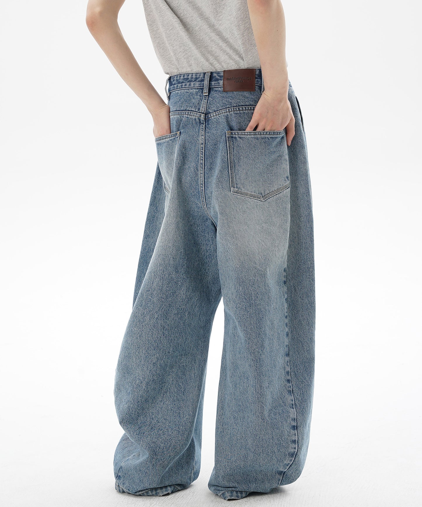 ルーズフィット サイドポケット シミター デニムパンツ NZK6231【MASONPRINCE】【2025SS】