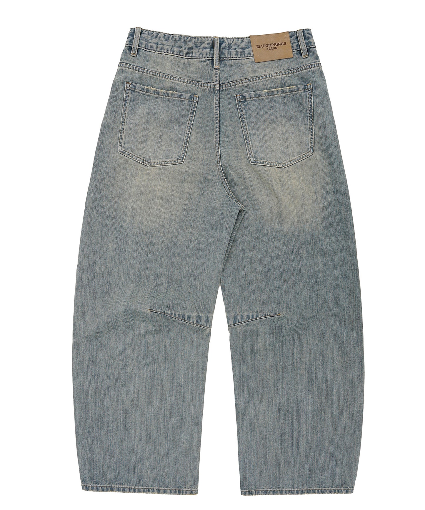 ルーズフィット レトロブルー ダメージ加工 デニムパンツ NZK6232【MASONPRINCE】【2025SS】