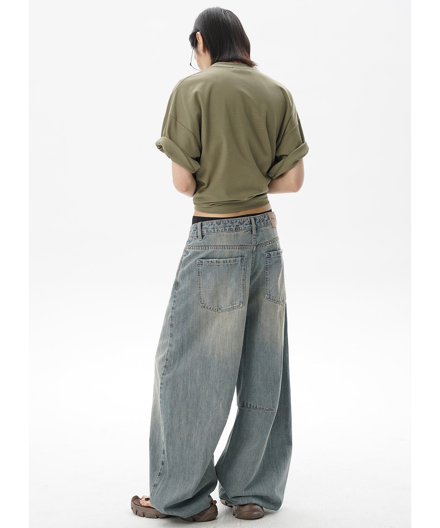 ルーズフィット レトロブルー ダメージ加工 デニムパンツ NZK6232【MASONPRINCE】【2025SS】
